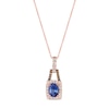 Thumbnail Image 0 of Le Vian Tanzanite Necklace 1/2 ct tw Diamonds 14K Strawberry Gold 18"