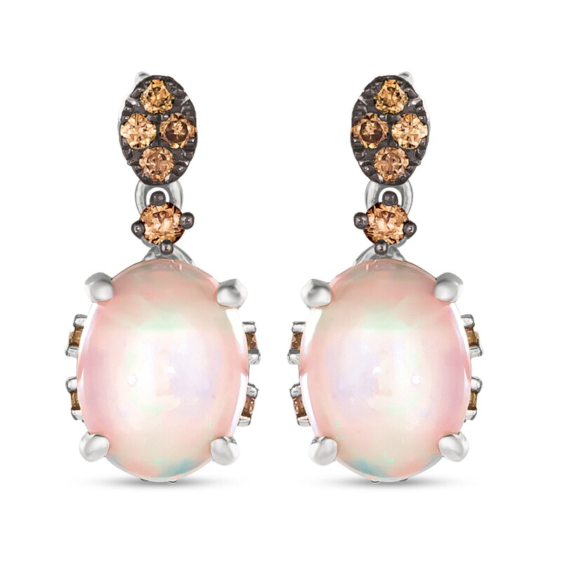 Main Image 1 of Le Vian Opal Earrings 1/3 ct tw Diamonds 14K Vanilla Gold