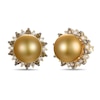 Thumbnail Image 1 of Le Vian Golden South Sea Pearl Earrings 1/2 ct tw Diamonds 14K Honey Gold
