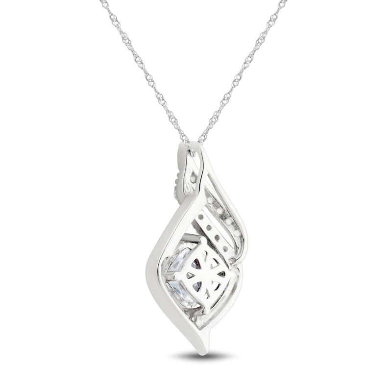 Main Image 3 of White Topaz Necklace Sterling Silver 18&quot;