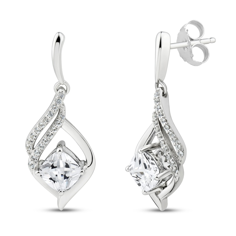 Main Image 1 of White Topaz Earrings Sterling Silver
