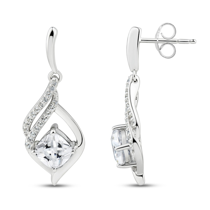 Main Image 2 of White Topaz Earrings Sterling Silver