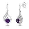 Thumbnail Image 1 of Amethyst & White Topaz Earrings Sterling Silver