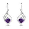 Thumbnail Image 3 of Amethyst & White Topaz Earrings Sterling Silver