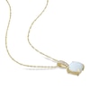 Thumbnail Image 2 of Opal & Diamond Accent Necklace 10K Yellow Gold 17&quot;