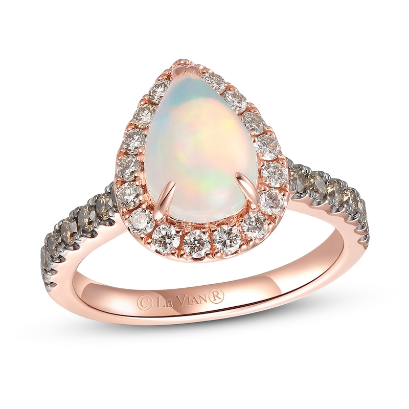 Main Image 1 of Le Vian Opal Ring 3/4 ct tw Diamonds 14K Strawberry Gold