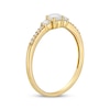 Thumbnail Image 2 of Opal & 1/20 ct tw Diamond 3-Stone Ring 10K Yellow Gold