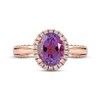 Thumbnail Image 2 of Amethyst & White Topaz Ring 10K Rose Gold