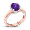 Thumbnail Image 3 of Amethyst & White Topaz Ring 10K Rose Gold