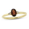 Thumbnail Image 1 of Garnet & Diamond Ring 1/20 ct tw 10K Yellow Gold