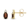 Thumbnail Image 1 of Garnet & Diamond Earrings 1/20 ct tw 10K Yellow Gold