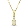 Thumbnail Image 1 of Opal & Diamond Necklace 10K Yellow Gold 18&quot;