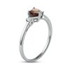 Thumbnail Image 1 of Garnet & Diamond Heart Ring 1/10 ct tw 10K White Gold