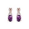 Thumbnail Image 1 of Amethyst & Diamond Earrings 1/15 ct tw 10K Rose Gold