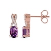 Thumbnail Image 2 of Amethyst & Diamond Earrings 1/15 ct tw 10K Rose Gold