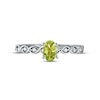 Peridot & Diamond Ring 1/15 ct tw 10K White Gold