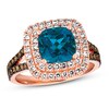 Thumbnail Image 1 of Le Vian Blue Topaz & Diamond Ring 1 ct tw 14K Strawberry Gold