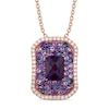 Thumbnail Image 1 of Le Vian Amethyst & Sapphire Necklace 1/3 ct tw Diamonds 14K Strawberry Gold 18&quot;