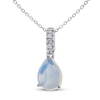 Thumbnail Image 0 of Opal & Diamond Necklace 10K White Gold