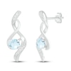 Thumbnail Image 0 of Aquamarine & Diamond Earrings 1/20 ct tw 10K White Gold