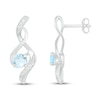 Thumbnail Image 2 of Aquamarine & Diamond Earrings 1/20 ct tw 10K White Gold