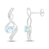 Thumbnail Image 1 of Aquamarine & Diamond Earrings 1/20 ct tw 10K White Gold