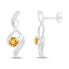 Thumbnail Image 2 of Citrine & Diamond Earrings 1/20 ct tw 10K White Gold
