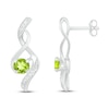 Thumbnail Image 1 of Peridot & Diamond Earrings 1/20 ct tw 10K White Gold