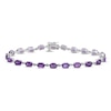 Thumbnail Image 0 of Amethyst Bracelet Oval-cut Sterling Silver