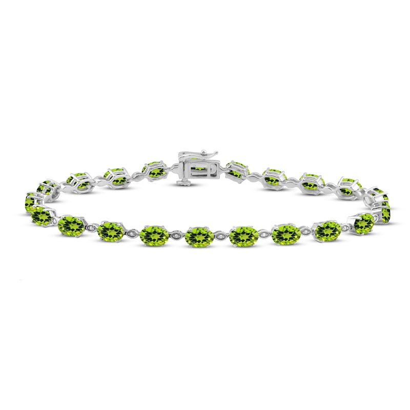 Peridot Bracelet Oval-cut Sterling Silver