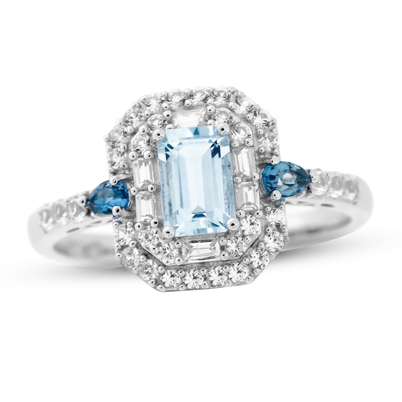aquamarine silver ring