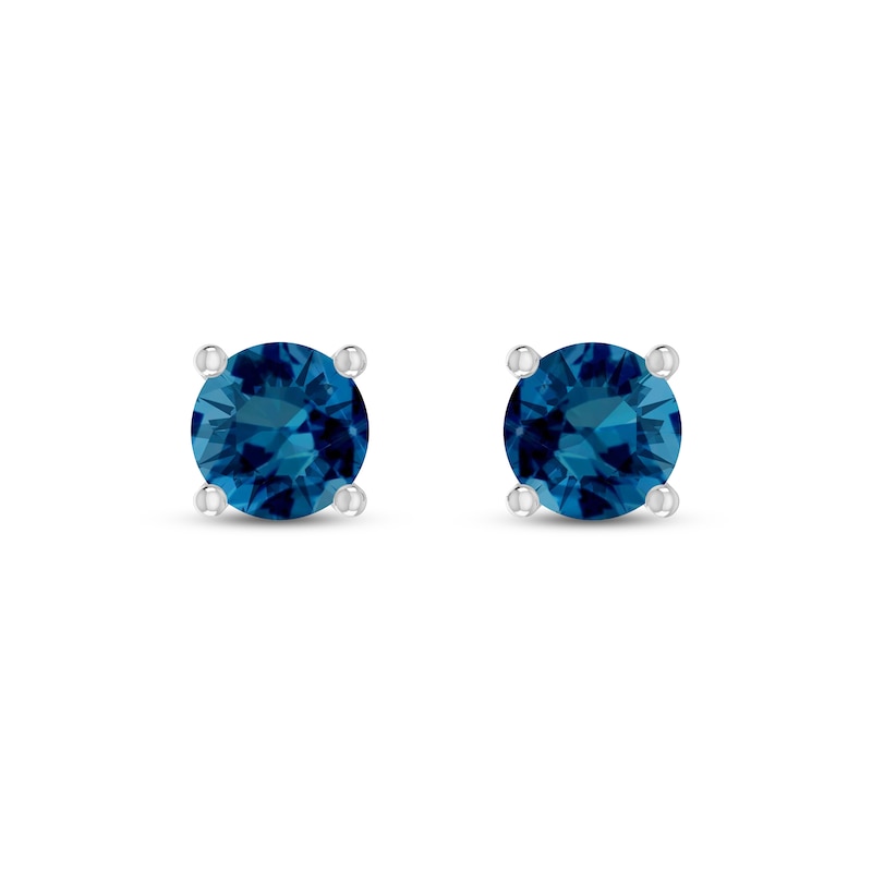 Main Image 2 of London Blue Topaz Solitaire Earrings Sterling Silver