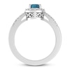 Thumbnail Image 3 of London Blue Topaz & White Lab-Created Sapphire Ring Sterling Silver