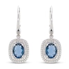 Thumbnail Image 1 of London Blue Topaz & White Lab-Created Sapphire Dangle Earrings Sterling Silver