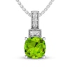 Thumbnail Image 0 of Peridot & White Topaz Necklace Sterling Silver 18"