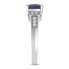 Thumbnail Image 2 of Amethyst & White Topaz Ring Sterling Silver