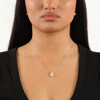 Thumbnail Image 4 of Lab-Created Opal & Diamond Heart Necklace Heart/Round-cut Sterling Silver 18&quot;