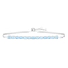 Thumbnail Image 1 of Blue Topaz Bolo Bracelet Sterling Silver