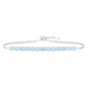 Thumbnail Image 0 of Blue Topaz Bolo Bracelet Sterling Silver