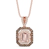 Thumbnail Image 1 of Le Vian Morganite Necklace 1 ct tw Diamonds 14K Strawberry Gold 18&quot;