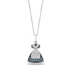 Thumbnail Image 0 of Disney Treasures Alice in Wonderland Diamond & Blue Topaz Dress Necklace 1/10 ct tw Sterling Silver 17"