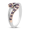 Thumbnail Image 1 of Disney Treasures Alice in Wonderland "Cheshire Cat" Amethyst & Diamond Ring 1/10 ct tw Sterling Silver & 10K Rose Gold