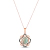 Thumbnail Image 1 of Le Vian Aquaprase & Diamond Necklace 1/5 ct tw 14K Strawberry Gold 18&quot;