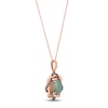 Thumbnail Image 2 of Le Vian Aquaprase & Diamond Necklace 1/5 ct tw 14K Strawberry Gold 18&quot;