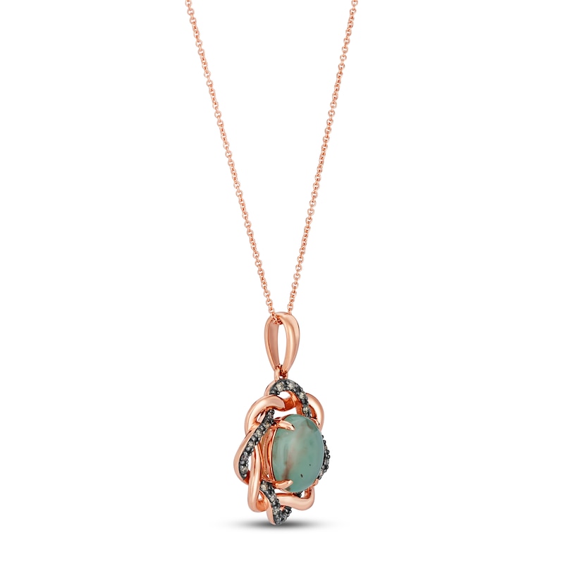 Main Image 2 of Le Vian Aquaprase & Diamond Necklace 1/5 ct tw 14K Strawberry Gold 18&quot;