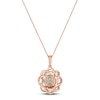 Thumbnail Image 2 of Le Vian Aquaprase & Diamond Necklace 1/5 ct tw 14K Strawberry Gold 18"
