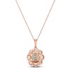 Thumbnail Image 3 of Le Vian Aquaprase & Diamond Necklace 1/5 ct tw 14K Strawberry Gold 18&quot;