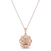 Thumbnail Image 2 of Le Vian Aquaprase & Diamond Necklace 1/5 ct tw 14K Strawberry Gold 18"