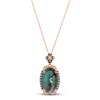 Thumbnail Image 1 of Le Vian Aquaprase & Diamond Necklace 1/4 ct tw 14K Strawberry Gold 18&quot;