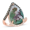 Thumbnail Image 1 of Le Vian Aquaprase & Diamond Ring 1/3 ct tw 14K Strawberry Gold